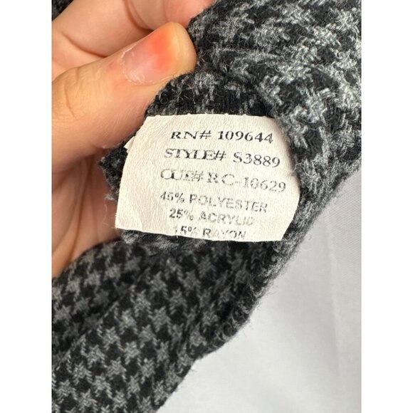 Stoosh Womens Houndstooth Mini Skirt Size 5 Polyester Blend Black & White - Picture 2 of 5